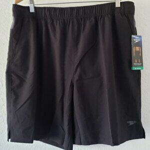 NWT - Speedo Black Board Short Tech Volley W/Hydroliner - Size XL (36/38)